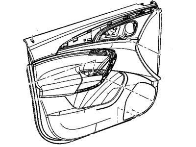 GM 13349345 Trim Assembly, Front Side Door *Jet Black