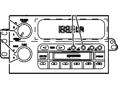 GM 10303191 Radio Assembly, Amplitude Modulation/Frequency Modulation Stereo & Clock & Tape Player