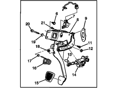 GM 23179977 Pedal Assembly, Clutch (W/ Bracket)