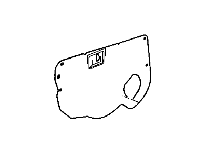 10309674 GM Front Side Door Water Deflector Assembl Illustration 1 of 1
