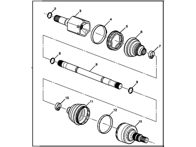 Cadillac SRX Axle Shaft - 22743793