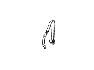 GM 15060845 Rear Seat Belt Assembly Center (Retractor Side) *Pewter I