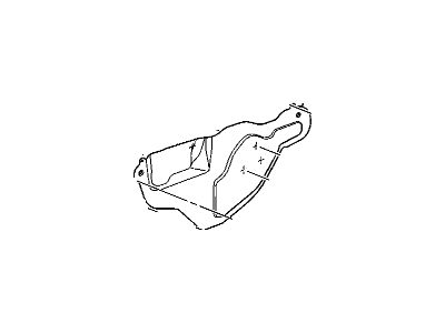 15776112 GM Front Side Door Water Deflector Illustration 1 of 1