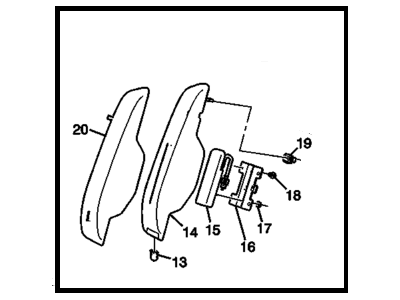 GM 95262267 Bolster Assembly, Rear Seat Back *Black