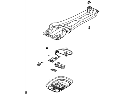 GM 15104624 Console Assembly, Roof *Pewter