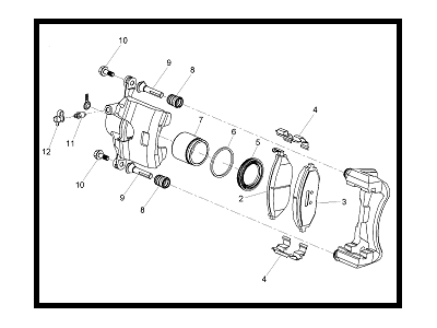 GM 95018663 Caliper Assembly, Front Brake