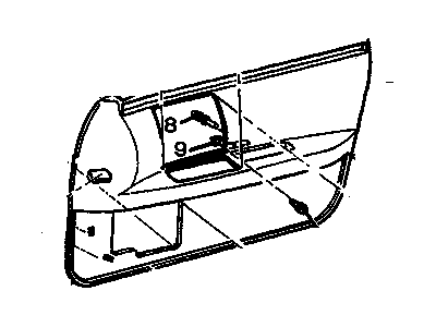 GM 12538219 PANEL, Front Door Trim