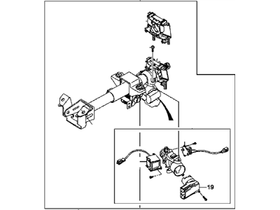 2008 Chevrolet Aveo Steering Column - 96454692