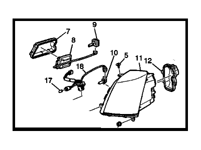 Cadillac STS Headlight - 19352116