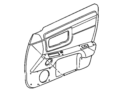 GM 25677501 Trim Assembly, Front Side Door *Black