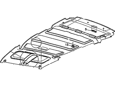 GM 10293201 Panel Assembly, Headlining Trim Finish <Use 1C3M*Light Opel Gray