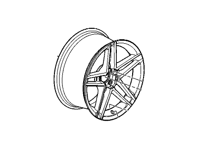 GM 9594355 Wheel Rim, 18X9.5 Aluminum 40Mm Outside 120.65 Bellcrank *Silver