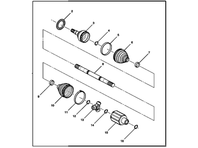 GM 13390552 Front Wheel Drive Shaft Assembly