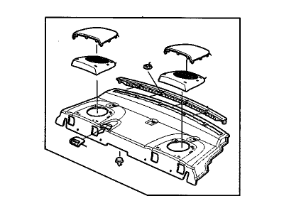 GM 92219122 Trim,Rear Window Panel