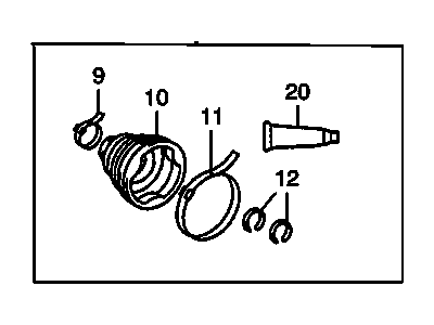 GM 88972714 Boot Kit,Front Wheel Drive Shaft Tri, Pot Joint