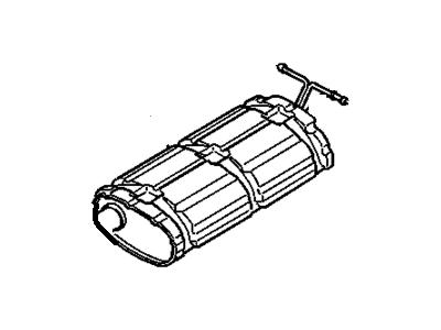 GM 15722090 Exhaust Muffler Assembly (W/ Exhaust Pipe & Tail Pipe)