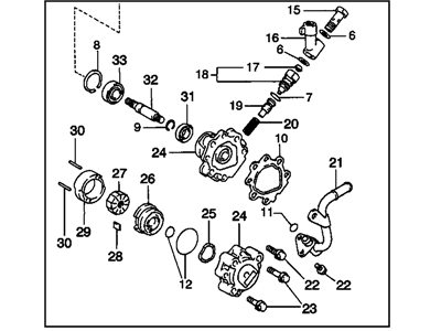 2001 Chevrolet Prizm Power Steering Pump - 94859780