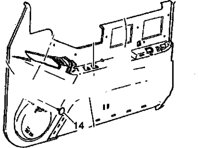 GM 15734438 Panel Assembly, Front Side Door Trim <Use 1C5M*Graphite