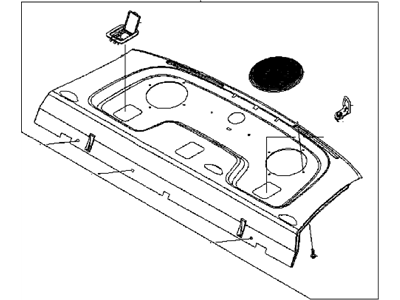 GM 96863180 Trim Asm,Rear Window Panel *Beige