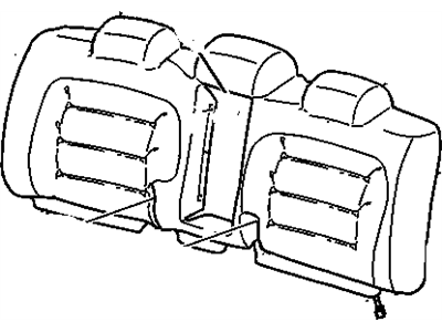 GM 88953912 COVER, Rear Seat Back