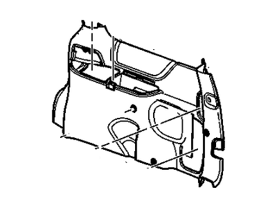 GM 10259832 Panel Assembly, Body Side Trim *Gray