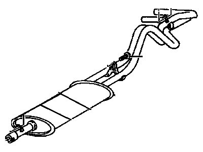 GM 15671712 Exhaust Muffler Assembly (W/ Exhaust Pipe