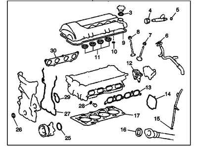 2005 Pontiac Vibe Head Gasket - 88974251