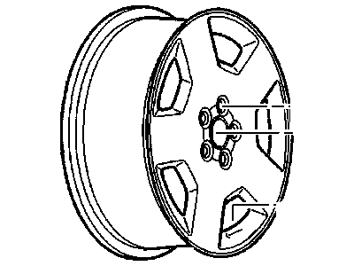 GM 9597121 Wheel Rim, 18X7.0 Aluminum 52Mm Outside 115Mm Bellcrank *Chrome