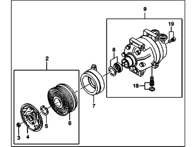 2009 Chevrolet Aveo A/C Compressor - 95907421