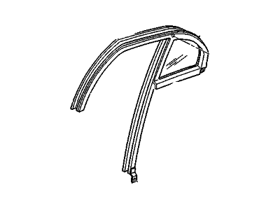 10331054 - Genuine GM Rear Side Door Stationary Window Assembly