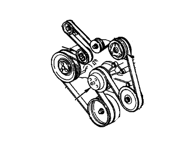 GM 10189266 Belt, Fan & Water Pump & A/C Compressor & Generator & P/S P