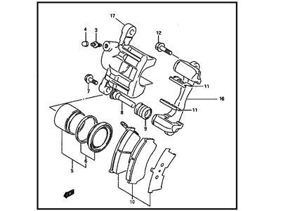 1999 Chevrolet Metro Brake Calipers - 30019360