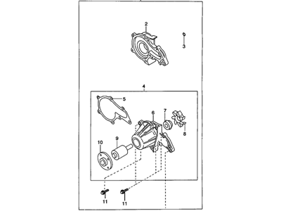 1996 Chevrolet Prizm Water Pump - 94856254