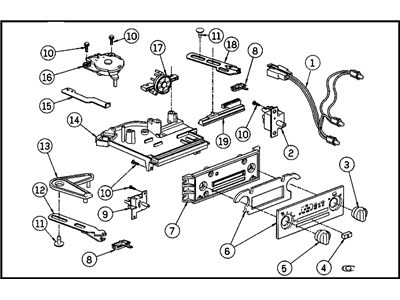 GM 16035412 Heater & Air Conditioner Control Assembly