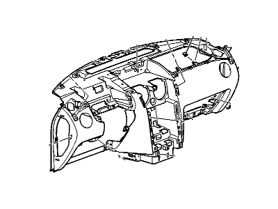 25871310 GM Panel Assembly, Instrument Lower *Ebony Illustration 1 of 1