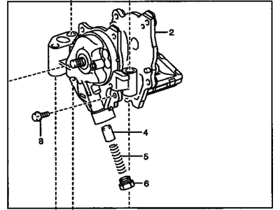 2010 Pontiac Vibe Oil Pump - 19185623