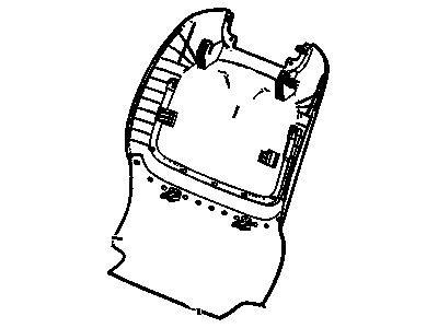 20777718 GM Panel, Driver Seat Back Cushion Inner Finish *Jet Black Illustration 1 of 1