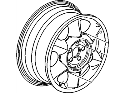 GM 25620004 Wheel Rim, 16X7(Tire & Wheel Rim Drwg/Original Housed*Silver Spark