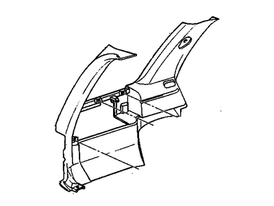 GM 15754370 Panel Assembly, Body Side Trim *Graphite