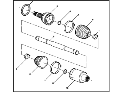 GM 95262209 Front Wheel Drive Shaft Assembly