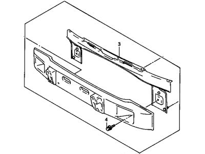 GM 30013635 Bar,Rear Bumper Imp