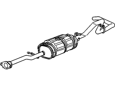 GM 15973330 Exhaust Muffler Assembly (W/ Exhaust Pipe & Tail Pipe*Marked Print