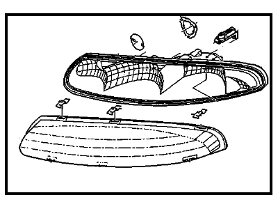 GM 16519430 Lens,Headlamp (W/Housing)