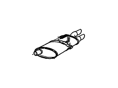 GM 22627217 Exhaust Muffler (W/Tail Pipe)