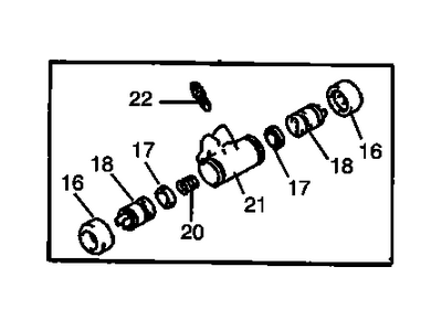 Chevrolet Prizm Wheel Cylinder - 94857027