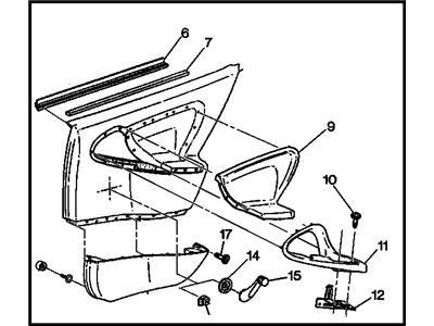 GM 22601285 Trim Assembly, Rear Side Door, (Chevrolet/Pjj Uplvl) *Medium Pewter