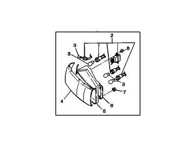 Chevrolet Storm Back Up Light - 94333312