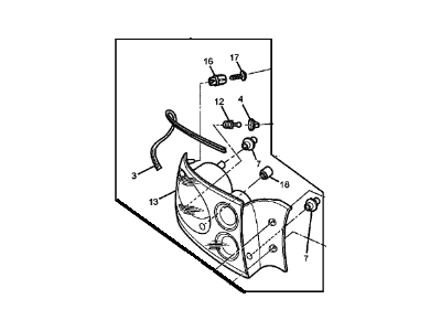 GM 92149071 Lamp,Tail