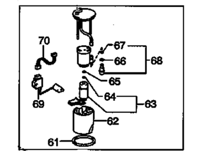GM 19185091 Fuel Tank Fuel Pump Module (Sender & Pump & Regulator)