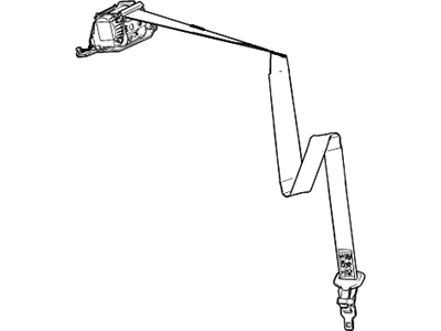 GM 19303004 Belt Kit,3rd Row Seat Center (Retractor Side) *Shale